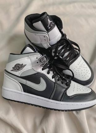 Кросівки jordan 1 retro black/ silver