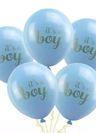 Кулька надувний блакитний "it's a boy"