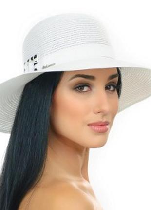 Жіноча капелюх поля 11 см для літа колір білий
