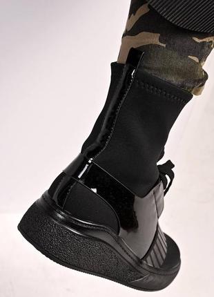 Акция! черные ботинки чулки полуботинки высокие кроссовки хайтопы.8 фото