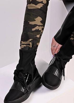 Акція! чорні черевики, панчохи, черевики високі кросівки хайтопы.