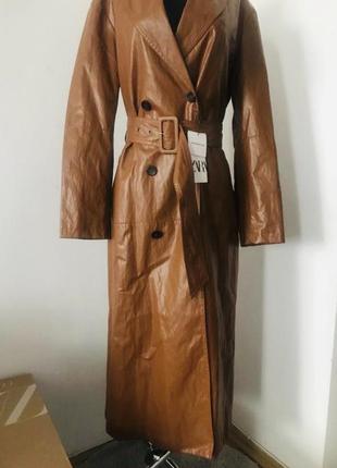 Тренч шкіряний zara