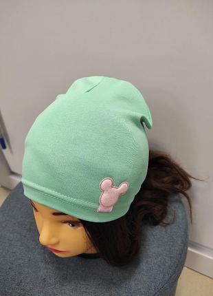 Шапочка трикотаж 48,52см