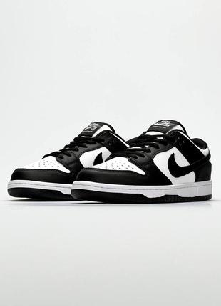 Nike sb dunk low wmns black white брендовые женские кроссовки найк тренд весна лето осень черно белые жіночі трендові чорно білі кросівки8 фото