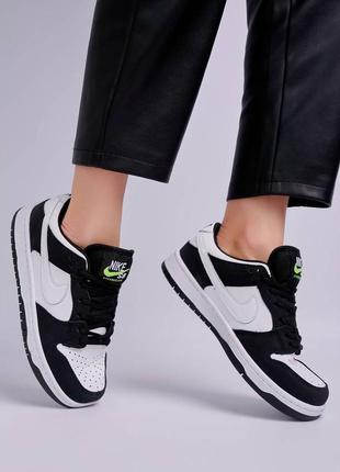 Nike sb strangelove black white новинка женские низкие трендовые кроссовки найк черно белые весна осінь літо жіночі круті чорно білі кросівки тренд