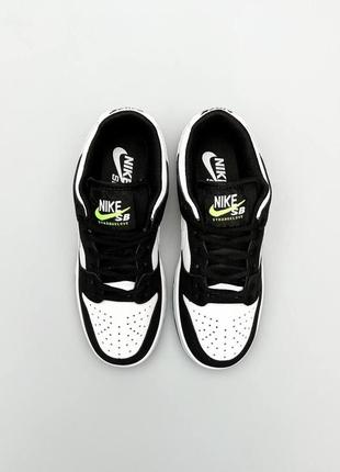 Nike sb strangelove black white новинка женские трендовые кроссовки найк черно белые весна осінь літо жіночі круті чорно білі кросівки тренд демісезон8 фото