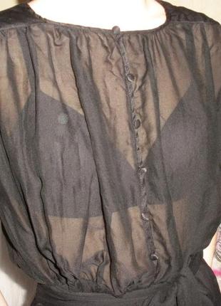 Романтичное короткое мини платье  paul & joe натуральный шёлк шифон3 фото