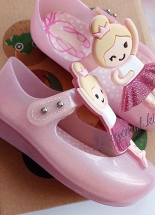 Туфельки на девочку мини мелисса mini melissa балеринка розовый2 фото