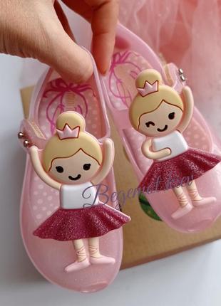 Сандалі міні меліса mini melissa блакитні метелики