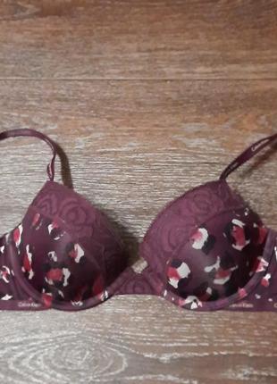 Брендовий красивий бюстгалтер р. 32 з 70 від calvin klein кісточки пушап мереживо
