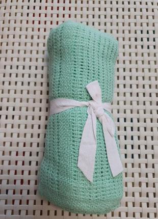 Плед вязанный хлопковый