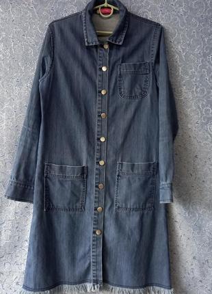 Коттоновое  пальто 44-46 розмір