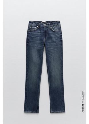 Зауженные джинсы средняя посадка зара2 фото