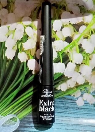 Жидкая подводка для глаз с кисточкой черная parisa cosmetics liquid eyeliner matte