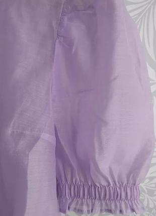 Блузочка h&m світло фіолетова, прозора.4 фото