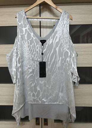 Шикарная нарядная блуза 2в1 с открытыми плечами, англия1 фото