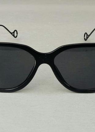 Christian dior очень стильные женские солнцезащитные очки черные в чёрном металле2 фото