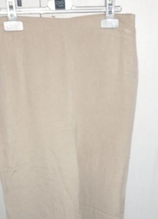 Штани бежевого кольору з шовку5 фото