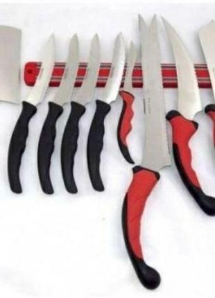 Превосходный набор кухонных ножей 10в1 contour pro knives + магнитная лента в подарок1 фото