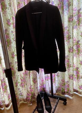 Шикарный черный пиджак от zara.7 фото