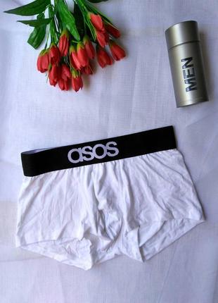 Белые коттоновые боксеры asos