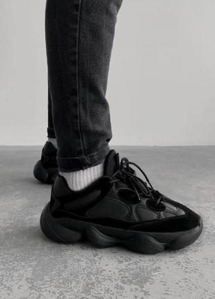 Мужская обувь изи 500 черные весна (st189-1)3 фото