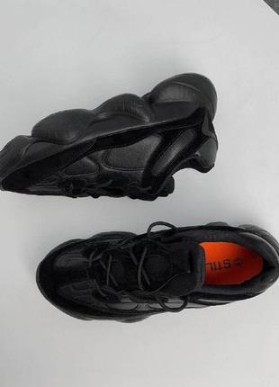 Мужская обувь изи 500 черные весна (st189-1)7 фото