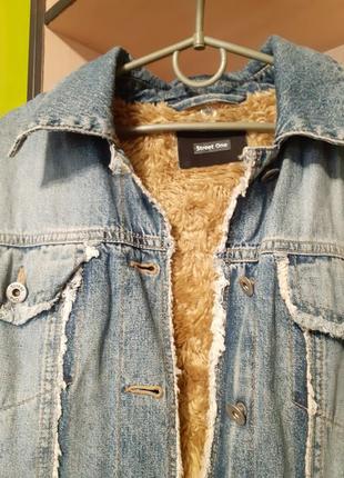 Тепла джинсова куртка піджак street one3 фото