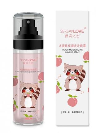 Спрей для обличчя sersanlove peach moisturizing makeup spray із екстрактом персика