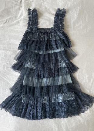 Кружевное мини платье