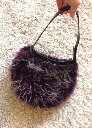Брендова сумка шкіра+ хутро