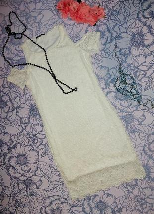Нарядное белое кружевное платье new look 12-13лет