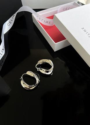 Серьги в посеребрении