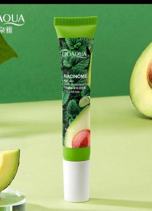 Крем для кожи вокруг глаз с экстрактом авокадо bioaqua niacinome avocado elasticity, 20 g