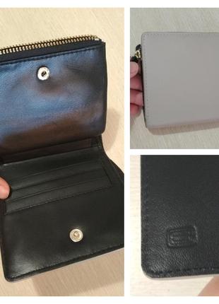 Фірмовий базовий шкіряний гаманець портмоне
