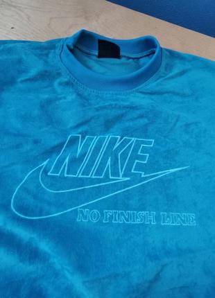 Nike 🇮🇹 италия винтаж л велюр кофта толстовка 2