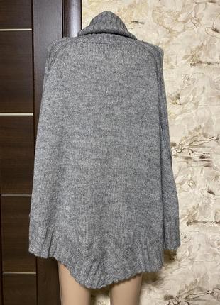 Мягкий объёмный кейп,пончо,мохер,шерсть h&m 3