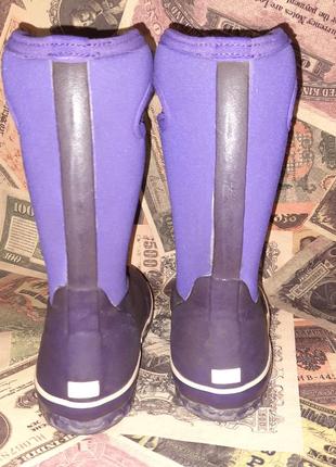 Фиолетовые дождевые резиновые сапоги сапожки kamik.28р3 фото