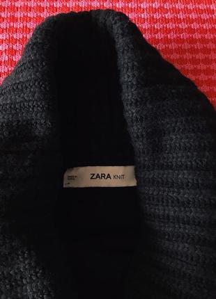 Актуальное черное пончо zara 🖤 чорне пончо кейп зара9 фото