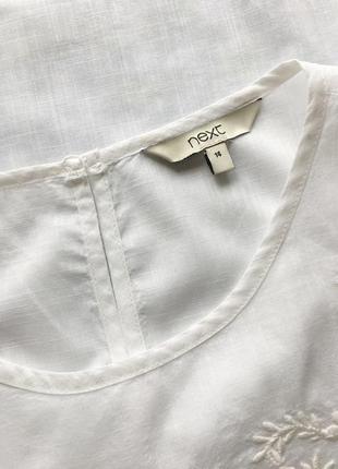 Легкая натуральная блуза из 100% хлопка с вышивкой next7 фото