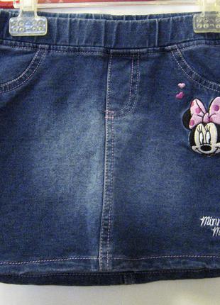 Спідничка джинсова трикотажна c&a disney зростання 122