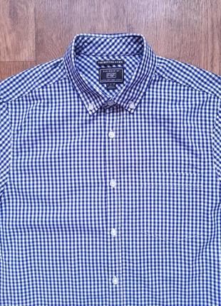 Теніска florence&fred англія, бавовна розмір s , біла і синя клітинка