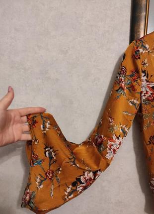 Блуза боди с флористическим принтом8 фото