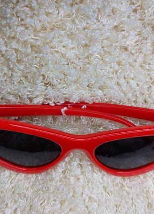 Окуляри сонцезахисні очки  солнцезащитные  кошачий глаз красные6 фото