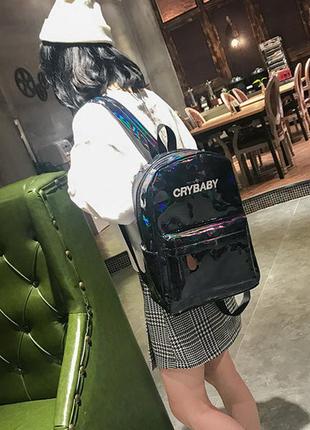 Модный голографический рюкзак для девочек. 3 цвета8 фото