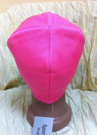 Розовая шапочка для девочки с надписью  винкс  возраст от 3 до 12 лет4 фото