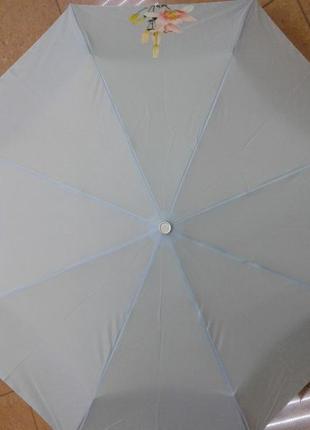 Зонт однотонный полуавтомат с маленьким цветочком