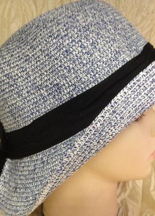 Жіночий літній капелюх із рисової соломки колір сірий