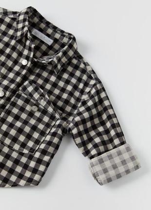 Рубашка теплая зака клетка zara 2