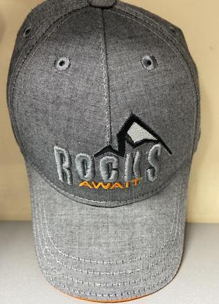 Летняя бейсболка для мальчика-коттон цвет серый 50-52 см